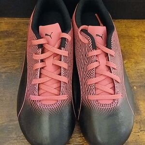 Puma Pink and Black Soccer Cleats, Youth Size 3